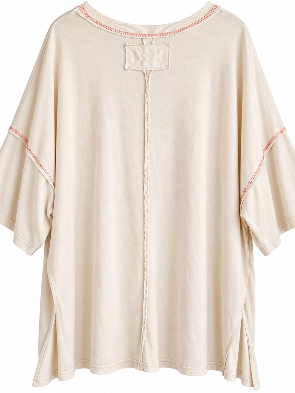Free People We The Free Love Rose Tee L Ivory Oversized Graphic T-Shirt Boho - Picture 7 of 13